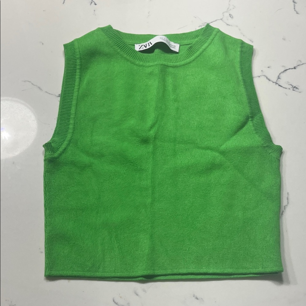 Zara Vibrant Green Tank Top